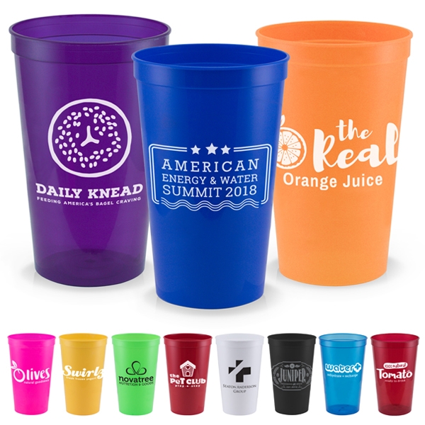 Custom 22 oz. Plastic Stadium Cups