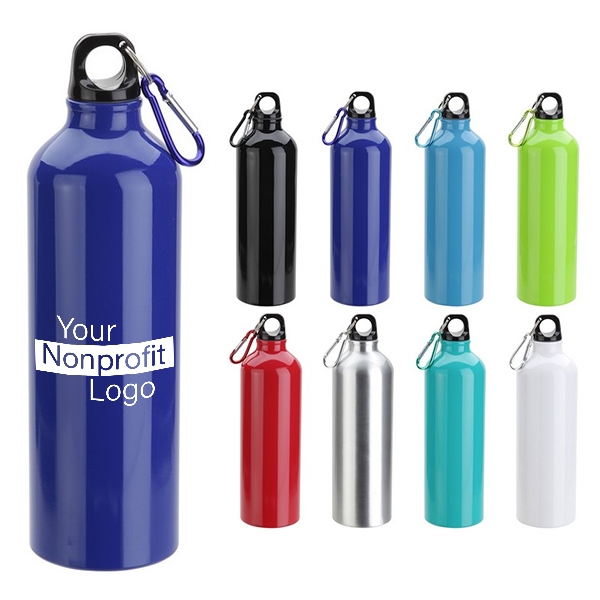 25 Oz. Aluminum Water Bottle with Carabiner