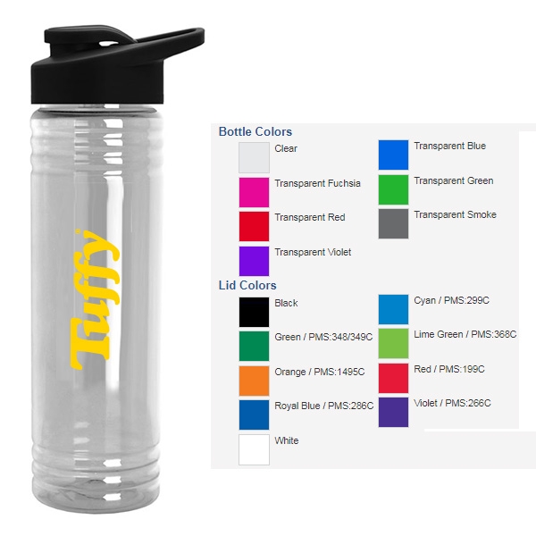 24 oz Slim Fit Water Bottles with Flip Straw - Digital